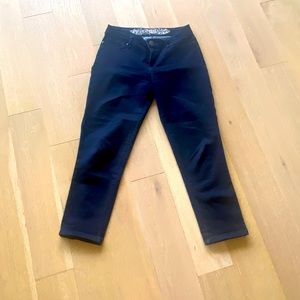 Express dark blue jeans size 6.  Ankle length.